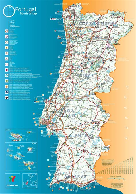 carte portugal détaillée|Mapa MICHELIN Portugal